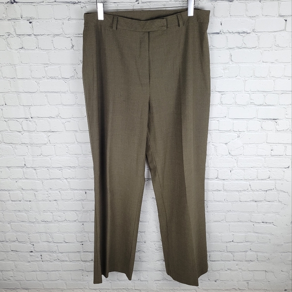 DEBBIE SHUCHAT | vintage wool spandex blend wide leg dress pants - Picture 1 of 7